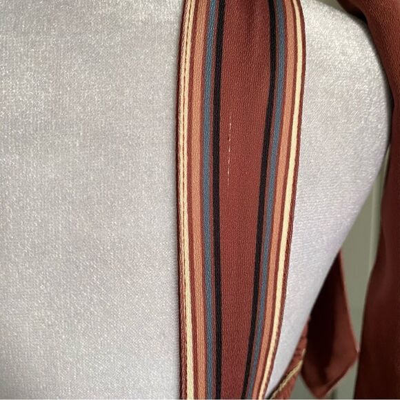 Storia Mauve Pink Stretch Bodycon Mini Sundress with Tie Straps Size L - Picture 7 of 9